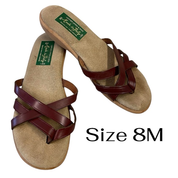 Made in Italy Shoes - Made in Italy~Leather strap sandal~Slip on~Size 6